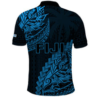 Fiji Rugby Polo Shirt Kaiviti Fijian Tribal World Cup Blue No2 - Wonder Print Shop