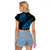 Fiji Rugby Raglan Cropped T Shirt Kaiviti Fijian Tribal World Cup Blue No2 - Wonder Print Shop