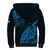 Fiji Rugby Sherpa Hoodie Kaiviti Fijian Tribal World Cup Blue No2 - Wonder Print Shop