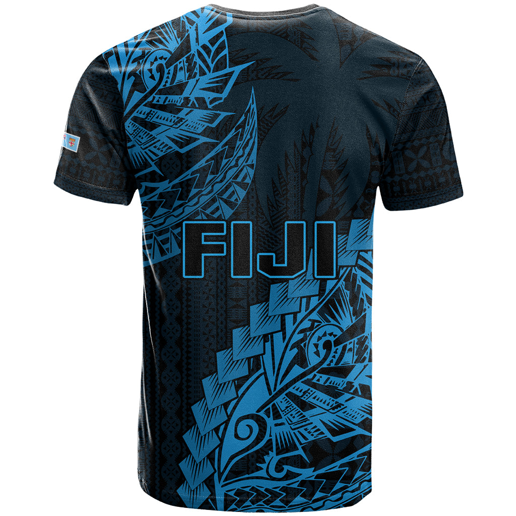 Fiji Rugby T Shirt Kaiviti Fijian Tribal World Cup Blue No2 - Wonder Print Shop