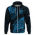 Custom Fiji Rugby Hoodie Kaiviti Fijian Tribal World Cup Blue No2 - Wonder Print Shop