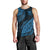 Custom Fiji Rugby Men Tank Top Kaiviti Fijian Tribal World Cup Blue No2 - Wonder Print Shop