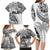 Fiji Rugby Family Matching Long Sleeve Bodycon Dress and Hawaiian Shirt Kaiviti Fijian Tribal World Cup White LT9 - Wonder Print Shop