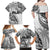 Fiji Rugby Family Matching Off Shoulder Maxi Dress and Hawaiian Shirt Kaiviti Fijian Tribal World Cup White LT9 - Wonder Print Shop