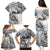 Fiji Rugby Family Matching Puletasi Dress and Hawaiian Shirt Kaiviti Fijian Tribal World Cup White - Wonder Print Shop