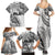 Fiji Rugby Family Matching Summer Maxi Dress and Hawaiian Shirt Kaiviti Fijian Tribal World Cup White - Wonder Print Shop