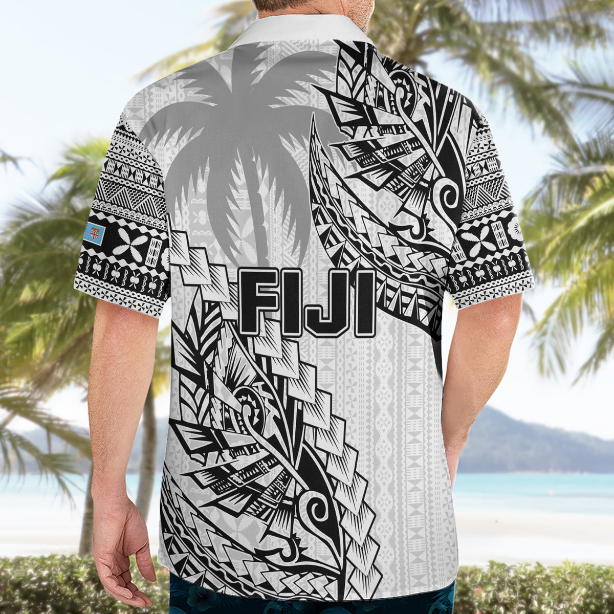 Fiji Rugby Hawaiian Shirt Kaiviti Fijian Tribal World Cup White - Wonder Print Shop