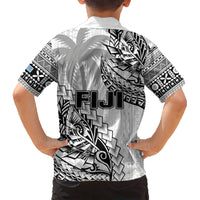 Fiji Rugby Kid Hawaiian Shirt Kaiviti Fijian Tribal World Cup White - Wonder Print Shop