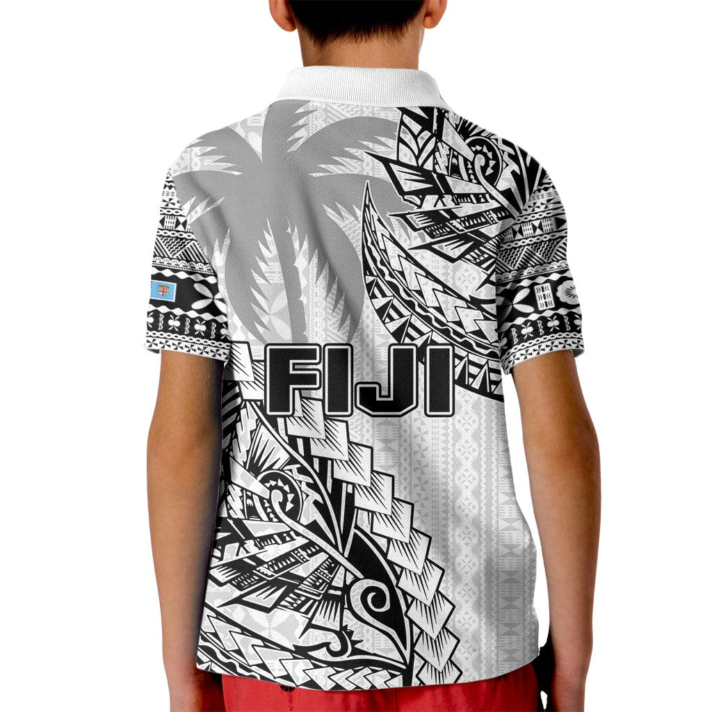 Fiji Rugby Kid Polo Shirt Kaiviti Fijian Tribal World Cup White - Wonder Print Shop