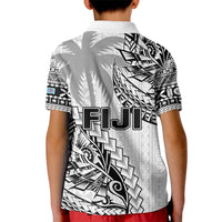 Fiji Rugby Kid Polo Shirt Kaiviti Fijian Tribal World Cup White - Wonder Print Shop