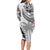 Fiji Rugby Long Sleeve Bodycon Dress Kaiviti Fijian Tribal World Cup White - Wonder Print Shop
