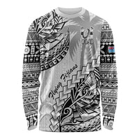 Fiji Rugby Long Sleeve Shirt Kaiviti Fijian Tribal World Cup White - Wonder Print Shop