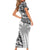 Fiji Rugby Short Sleeve Bodycon Dress Kaiviti Fijian Tribal World Cup White - Wonder Print Shop