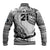 Custom Fiji Rugby Baseball Jacket Kaiviti Fijian Tribal World Cup White LT9 - Wonder Print Shop