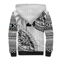 Custom Fiji Rugby Sherpa Hoodie Kaiviti Fijian Tribal World Cup White - Wonder Print Shop