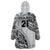 Custom Fiji Rugby Wearable Blanket Hoodie Kaiviti Fijian Tribal World Cup White - Wonder Print Shop