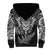 Personalised New Zealand Rugby Sherpa Hoodie Silver Fern All Black Mix Ta Moko White Style - Wonder Print Shop