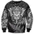 Personalised New Zealand Rugby Sweatshirt Silver Fern All Black Mix Ta Moko White Style - Wonder Print Shop