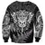 Personalised New Zealand Rugby Sweatshirt Silver Fern All Black Mix Ta Moko White Style - Wonder Print Shop