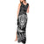 Personalised New Zealand Rugby Tank Maxi Dress Silver Fern All Black Mix Ta Moko White Style - Wonder Print Shop