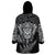 Personalised New Zealand Rugby Wearable Blanket Hoodie Silver Fern All Black Mix Ta Moko White Style - Wonder Print Shop