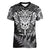 Personalised New Zealand Rugby Women V Neck T Shirt Silver Fern All Black Mix Ta Moko White Style - Wonder Print Shop