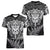 Personalised New Zealand Rugby Women V Neck T Shirt Silver Fern All Black Mix Ta Moko White Style - Wonder Print Shop