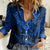 New Zealand Rugby Women Casual Shirt Silver Fern All Black Mix Ta Moko Blue Style - Wonder Print Shop