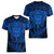 New Zealand Rugby Women V Neck T Shirt Silver Fern All Black Mix Ta Moko Blue Style - Wonder Print Shop
