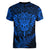 Personalised New Zealand Rugby Women V Neck T Shirt Silver Fern All Black Mix Ta Moko Blue Style - Wonder Print Shop