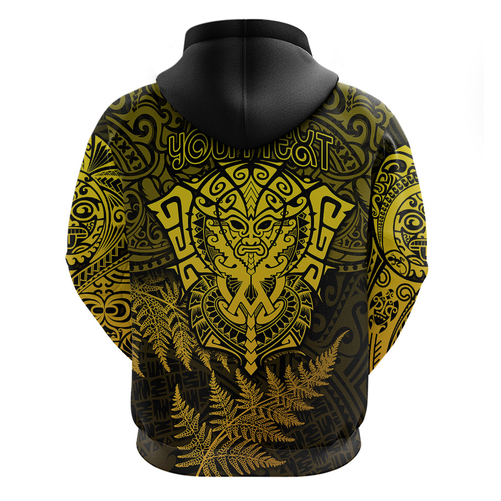 New Zealand Rugby Hoodie Silver Fern All Black Mix Ta Moko Gold Style - Wonder Print Shop