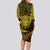 New Zealand Rugby Long Sleeve Bodycon Dress Silver Fern All Black Mix Ta Moko Gold Style - Wonder Print Shop
