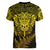 New Zealand Rugby Women V Neck T Shirt Silver Fern All Black Mix Ta Moko Gold Style - Wonder Print Shop