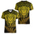 New Zealand Rugby Women V Neck T Shirt Silver Fern All Black Mix Ta Moko Gold Style - Wonder Print Shop
