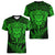 New Zealand Rugby Women V Neck T Shirt Silver Fern All Black Mix Ta Moko Green Style - Wonder Print Shop