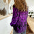 New Zealand Rugby Women Casual Shirt Silver Fern All Black Mix Ta Moko Purple Style - Wonder Print Shop