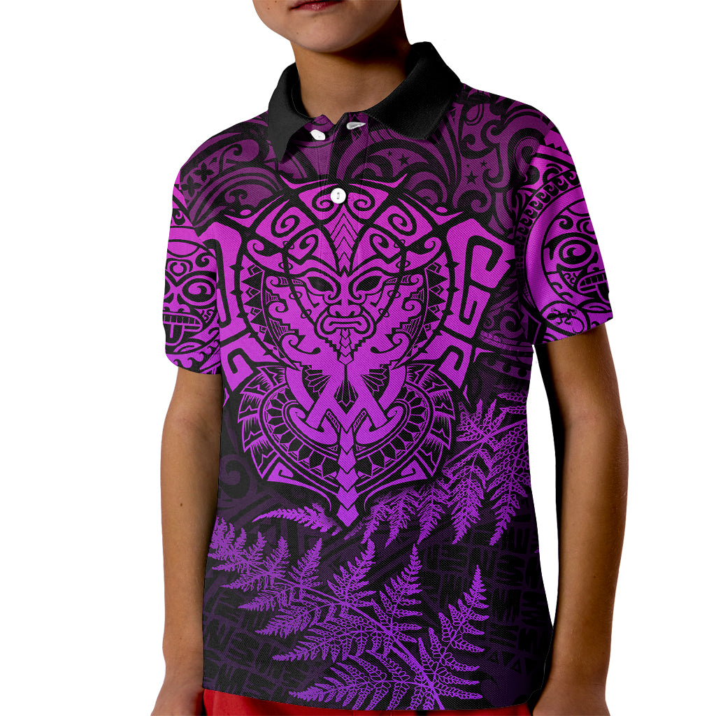 personalised-new-zealand-rugby-kid-polo-shirt-silver-fern-all-black-mix-ta-moko-purple-style