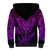 Personalised New Zealand Rugby Sherpa Hoodie Silver Fern All Black Mix Ta Moko Purple Style - Wonder Print Shop