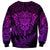 Personalised New Zealand Rugby Sweatshirt Silver Fern All Black Mix Ta Moko Purple Style - Wonder Print Shop