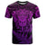 Personalised New Zealand Rugby T Shirt Silver Fern All Black Mix Ta Moko Purple Style - Wonder Print Shop