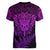 Personalised New Zealand Rugby Women V Neck T Shirt Silver Fern All Black Mix Ta Moko Purple Style - Wonder Print Shop