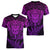 Personalised New Zealand Rugby Women V Neck T Shirt Silver Fern All Black Mix Ta Moko Purple Style - Wonder Print Shop