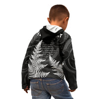 Personalised New Zealand Rugby Kid Hoodie Aotearoa Ka Mate Haka All Black Mix Ta Moko White Style - Wonder Print Shop