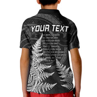 Personalised New Zealand Rugby Kid Polo Shirt Aotearoa Ka Mate Haka All Black Mix Ta Moko White Style - Wonder Print Shop