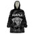 Personalised New Zealand Rugby Wearable Blanket Hoodie Aotearoa Ka Mate Haka All Black Mix Ta Moko White Style - Wonder Print Shop