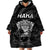 Personalised New Zealand Rugby Wearable Blanket Hoodie Aotearoa Ka Mate Haka All Black Mix Ta Moko White Style - Wonder Print Shop