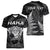 Personalised New Zealand Rugby Women V Neck T Shirt Aotearoa Ka Mate Haka All Black Mix Ta Moko White Style - Wonder Print Shop