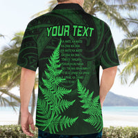 Personalised New Zealand Rugby Hawaiian Shirt Aotearoa Ka Mate Haka All Black Mix Ta Moko Green Style - Wonder Print Shop