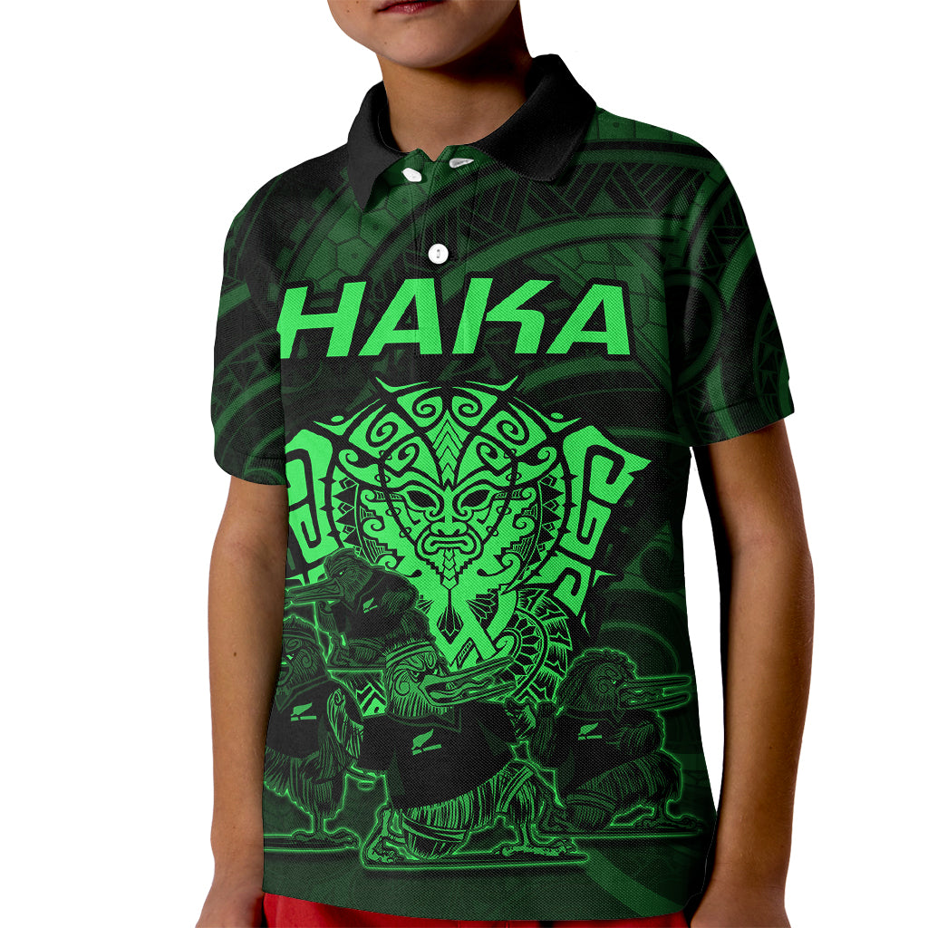 personalised-new-zealand-rugby-kid-polo-shirt-aotearoa-ka-mate-haka-all-black-mix-ta-moko-green-style