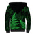 Personalised New Zealand Rugby Sherpa Hoodie Aotearoa Ka Mate Haka All Black Mix Ta Moko Green Style - Wonder Print Shop